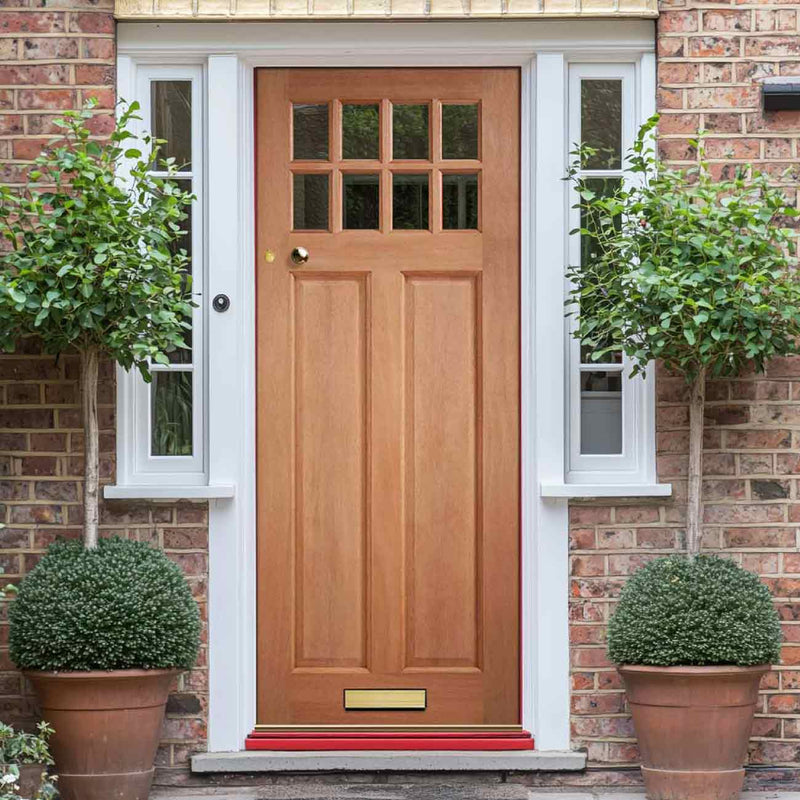 Chigwell Hardwood Front Door - Clear Toughened Double Glazing
