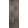 Premium Double Sliding Door & Wall Track - Apollo Flush Chocolate Grey Door - Prefinished