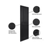 Top Mounted Black Sliding Track & Door - Industrial City Black Panel Internal Door - Prefinished