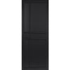 Top Mounted Black Sliding Track & Double Door - Industrial City Black Panel Internal Door - Prefinished