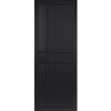SpaceEasi Top Mounted Black Folding Track & Double Door - Industrial City Black Panel Internal Door - Prefinished