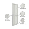 Top Mounted Black Sliding Track & Door - Industrial City White Panel Internal Door - Prefinished