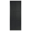 SpaceEasi Top Mounted Black Folding Track & Double Door - Industrial Civic Black Internal Door - Prefinished