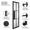 Top Mounted Black Sliding Track & Door - Industrial Civic Black Internal Door - Clear Glass - Prefinished