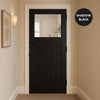 UK Made to Measure - Wilton 1930'  Interior Door - Clear Glass - Premium Primed - 7 Colour Options