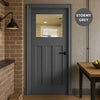 UK Made to Measure - Wilton 1930'  Interior Door - Clear Glass - Premium Primed - 7 Colour Options