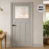 UK Made to Measure - Wilton 1930'  Interior Door - Clear Glass - Premium Primed - 7 Colour Options