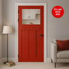 UK Made to Measure - Wilton 1930'  Interior Door - Clear Glass - Premium Primed - 7 Colour Options