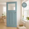 UK Made to Measure - Wilton 1930'  Interior Door - Clear Glass - Premium Primed - 7 Colour Options