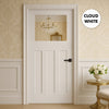 UK Made to Measure - Wilton 1930'  Interior Door - Clear Glass - Premium Primed - 7 Colour Options