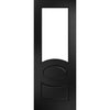 Clarendon Black Internal Door - Clear Bevelled Glass - Prefinished