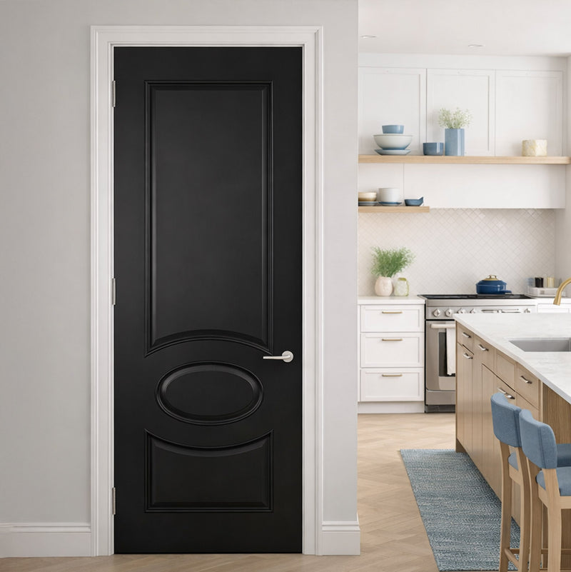 Clarendon Black Internal Door - Prefinished