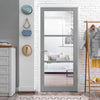 Manchester 3 Pane Solid Wood Internal Door UK Made DD6306G - Clear Glass - Eco-Urban - Colour Options