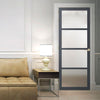 Brooklyn 4 Pane Solid Wood Internal Door UK Made DD6308SG - Frosted Glass - Eco-Urban - Colour Options