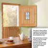Cottage Stable Oak Front Door and Frame Set - 1L Leaded - Double Glazing