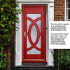 Majestic Oak Front Door - Zinc Clear - Double Glazing
