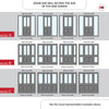 Exterior Colonial 2L 2P Front Door with Two Sidelights - Customisable: Size, Colour, Glass and Sidelight Options