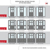 Exterior Colonial 4L 2P Front Door with Two Sidelights - Customisable: Size, Colour, Glass and Sidelight Options