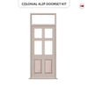 Exterior Colonial 4L 2P Front Door with Transom - Customisable: Size, Colour, Glass Options