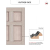 Exterior Colonial 6 Panel Front Door and Frame - Colour Options