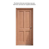Colonial Hardwood 4 Panel External Front Door and Frame Set with Fittings