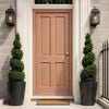 Colonial Hardwood 4 Panel External Front Door and Frame Set with Fittings