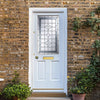 Winchester External Oak Front Door - Part Frosted Zinc Double Glazing - Warmerdoor Style