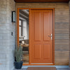 Colonial 4 Panel External Hardwood Front Door and Frame Set - One Unglazed Side Screen