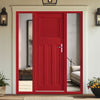 DX30's Style External Hardwood Front Door and Frame Set - Two Unglazed Side Screens