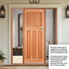 DX30's Style External Hardwood Front Door and Frame Set - Two Unglazed Side Screens