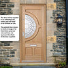 Empress External Oak Front Door - Zinc Clear - Double Glazing