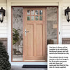 Chigwell External Hardwood Front Door and Frame Set - Clear Double Glazing - Two Unglazed Side Screens