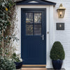 Cottage 4L Exterior Oak Front Door and Frame Set - Clear Double Glazing