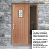 Cottage External Hardwood Front Door and Frame Set - Bevelled Double Glazed - One Unglazed Side Screen