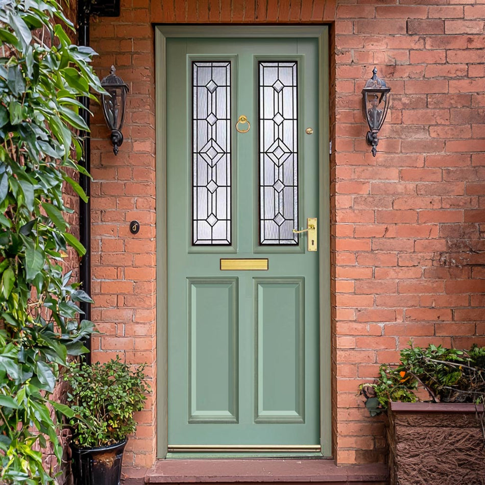 Derby Hardwood Front Door - Leaded - Double Glazing