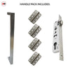 Concord 280mm Back to Back Pull Handle Pack - 4 Radius Cornered Hinges - Satin Stainless Steel