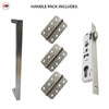 Concord 280mm Back to Back Pull Handle Pack - 3 Radius Cornered Hinges - Satin Stainless Steel