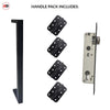 Concord 280mm Back to Back Pull Handle Pack - 4 Radius Cornered Hinges - Matt Black