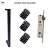 Concord 280mm Back to Back Pull Handle Pack - 3 Radius Cornered Hinges - Matt Black