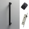 Concord 280mm Back to Back Pull Handle Pack - 3 Radius Cornered Hinges - Matt Black