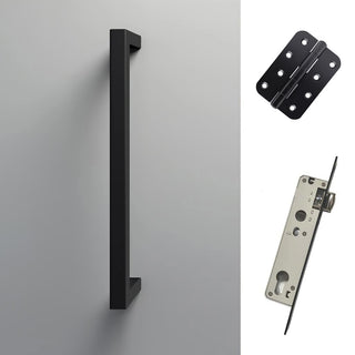 Image: Concord 280mm Back to Back Pull Handle Pack - 3 Radius Cornered Hinges - Matt Black