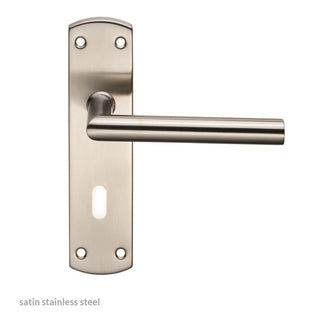Image: Outlet - Steelworx CSLP1162P Mitred Lever Lock Handles SSS