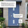 Copenhagen External Oak Front Door - Frosted Double Glazing - Colour Options