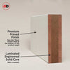 Single Sliding Door & Premium Wall Track - Eco-Urban® Cornwall 1 Pane 2 Panel Door DD6404G Clear Glass - 6 Colour Options