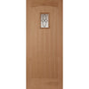 Suffolk Oak External Front Door - Part Obscure Double Glazing - Colour Options