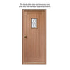Cottage Hardwood External Front Door and Frame Set with Fittings - Part Obscure Double Glazing