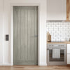 Fire Rated Internal Door - Cottage Light Grey Door - Laminated - Prefinished