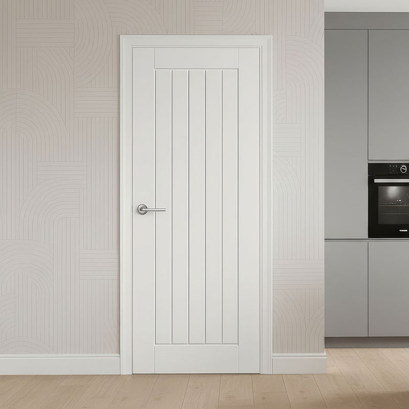 Cottage Smooth Moulded Internal Door - White Primed - 1/2 Hour Fire Rated