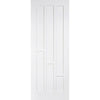 Premium Double Sliding Door & Wall Track - Coventry Panel Door - White Primed