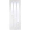 Premium Single Sliding Door & Wall Track - Coventry Door - Clear Glass - White Primed